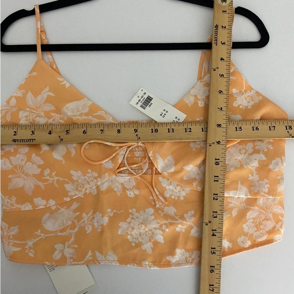 NWT Abercrombie & Fitch Orange Floral Skirt Set - Picture 3 of 7